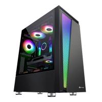 PERFORMAX HELIX 650W ARGB 4xFan Siyah Temp. Cam ATX Kasa - 1